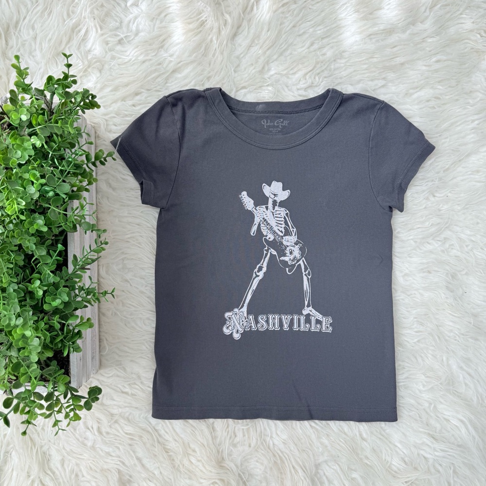 John Galt Brandy Melville Nashville Cropped Tee